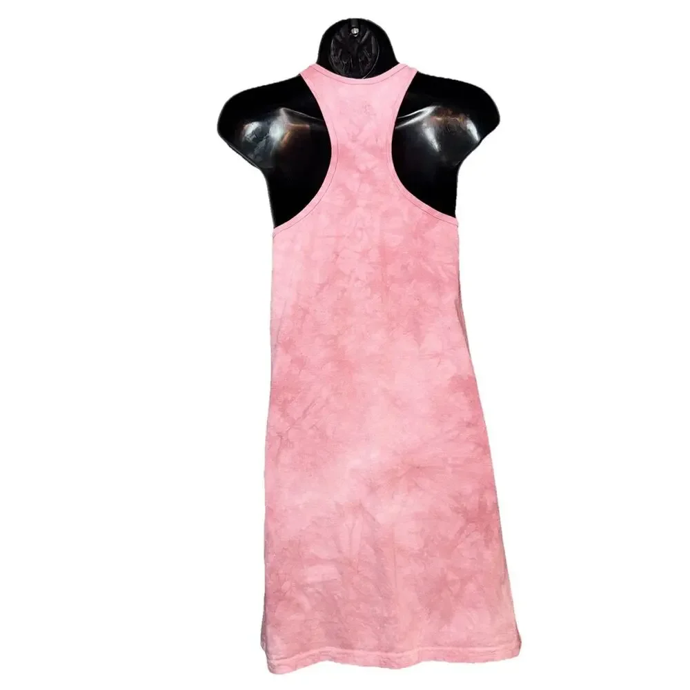 2013 The Mountain MD Racerback Tank Pink Dye Dress Psychedelic Rainbow Wolf Head - Picture 3 of 8